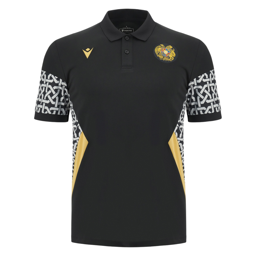Arménie Polo Officiel Noir 2023-24 (XXL)