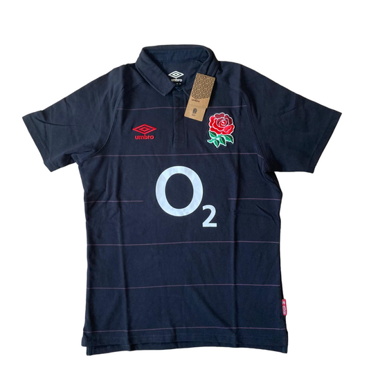 Angleterre Rugby Match Polo Noir 2022-23 (M/XXL)