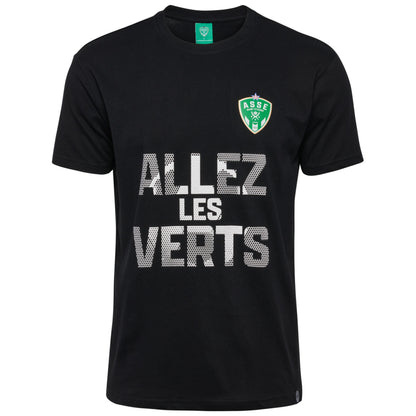 Saint Etienne T-Shirt Allez Les Verts Noir JUNIOR (6/8/10/12/14ans)